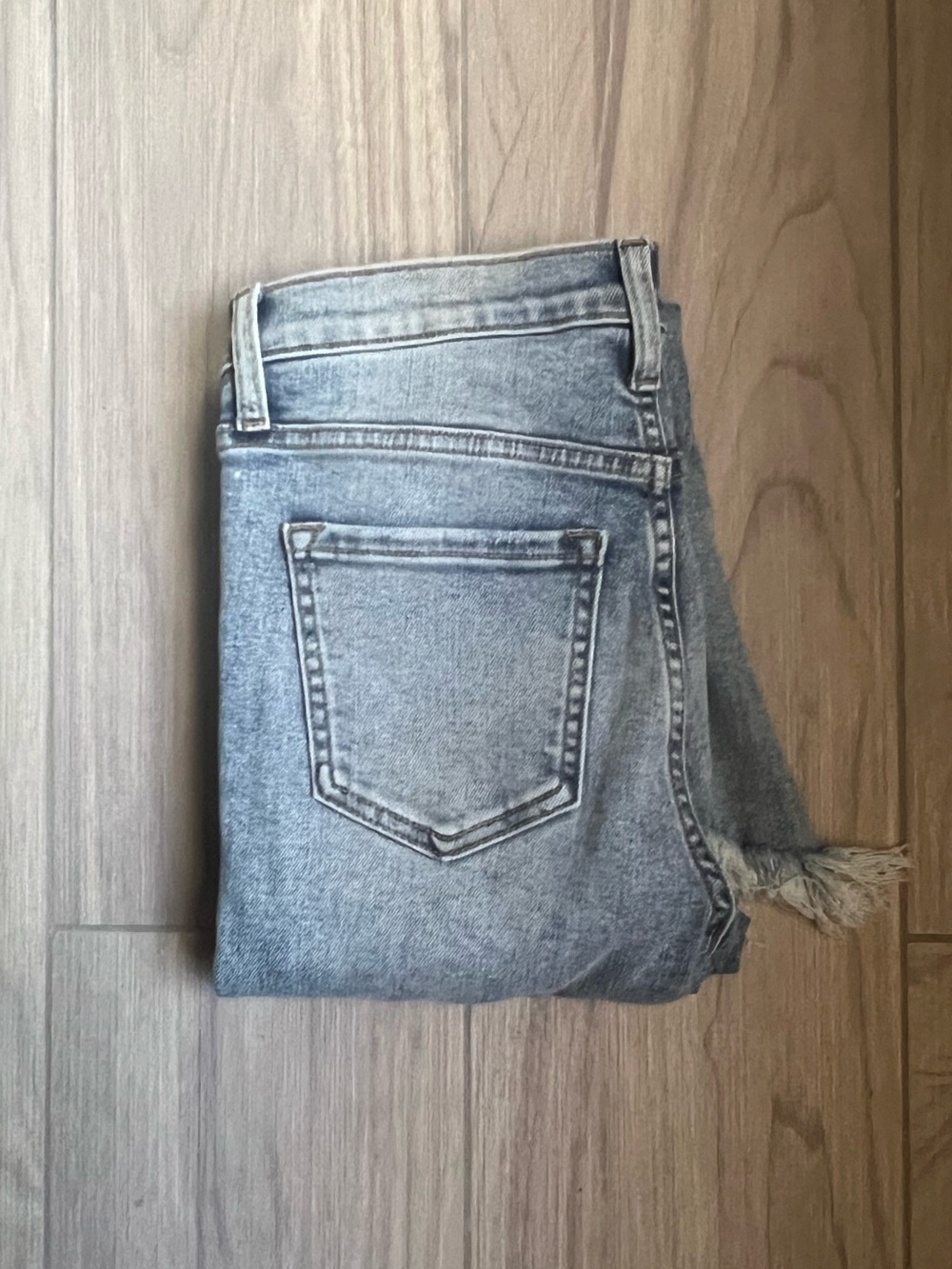 Sneak Peak High Rise Distressed Cropped Flare Jeans